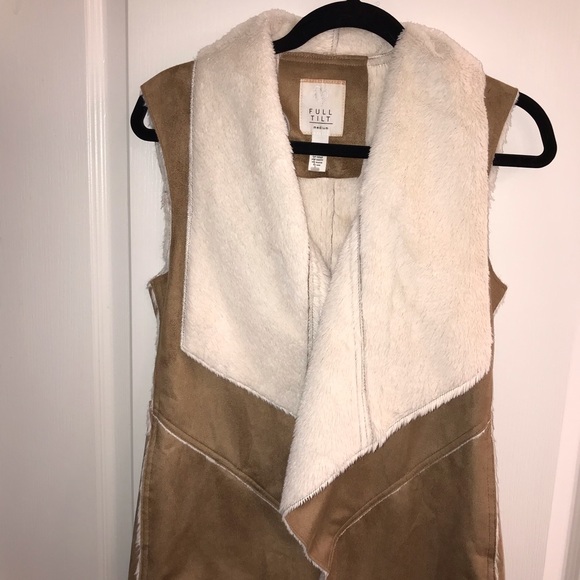Full Tilt Faux Suede Fur Boho Vest - Picture 2 of 4